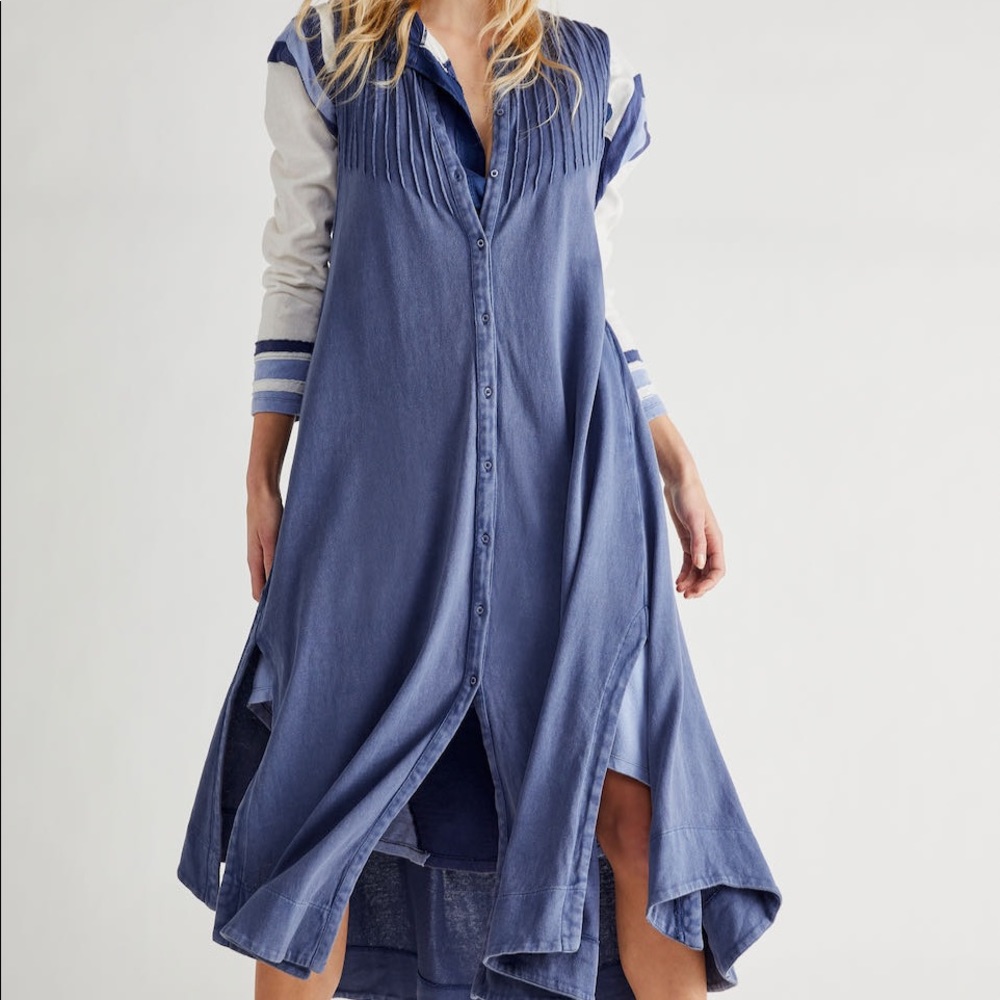 Free People Pintucked Midi Dress